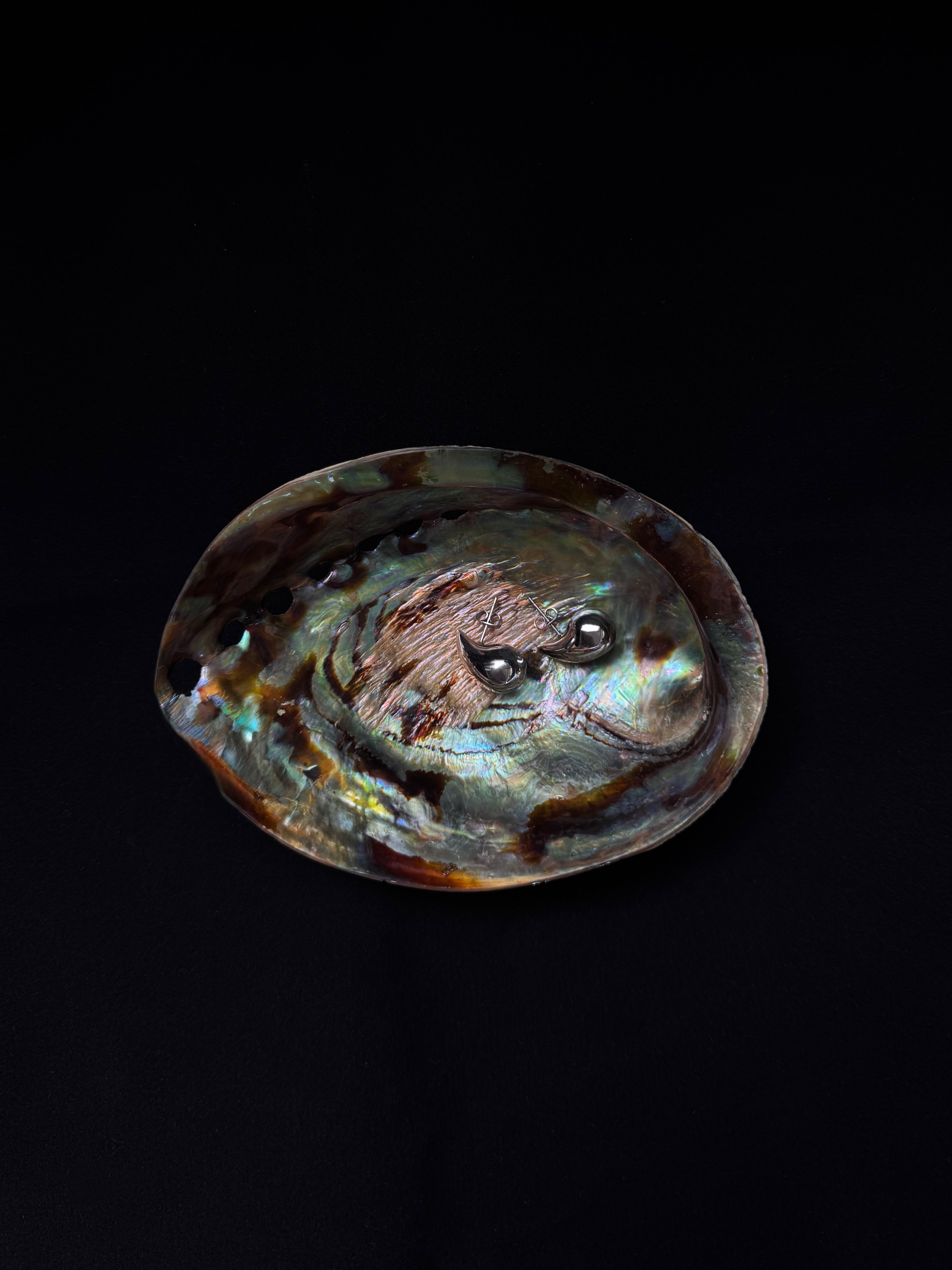 DEWDROP EAR STUDS (SILVER)